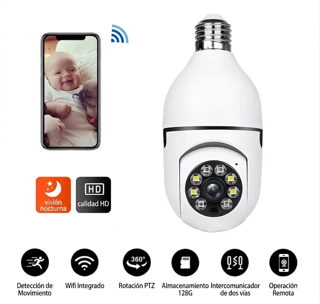 Camara De Seguridad Bombillo